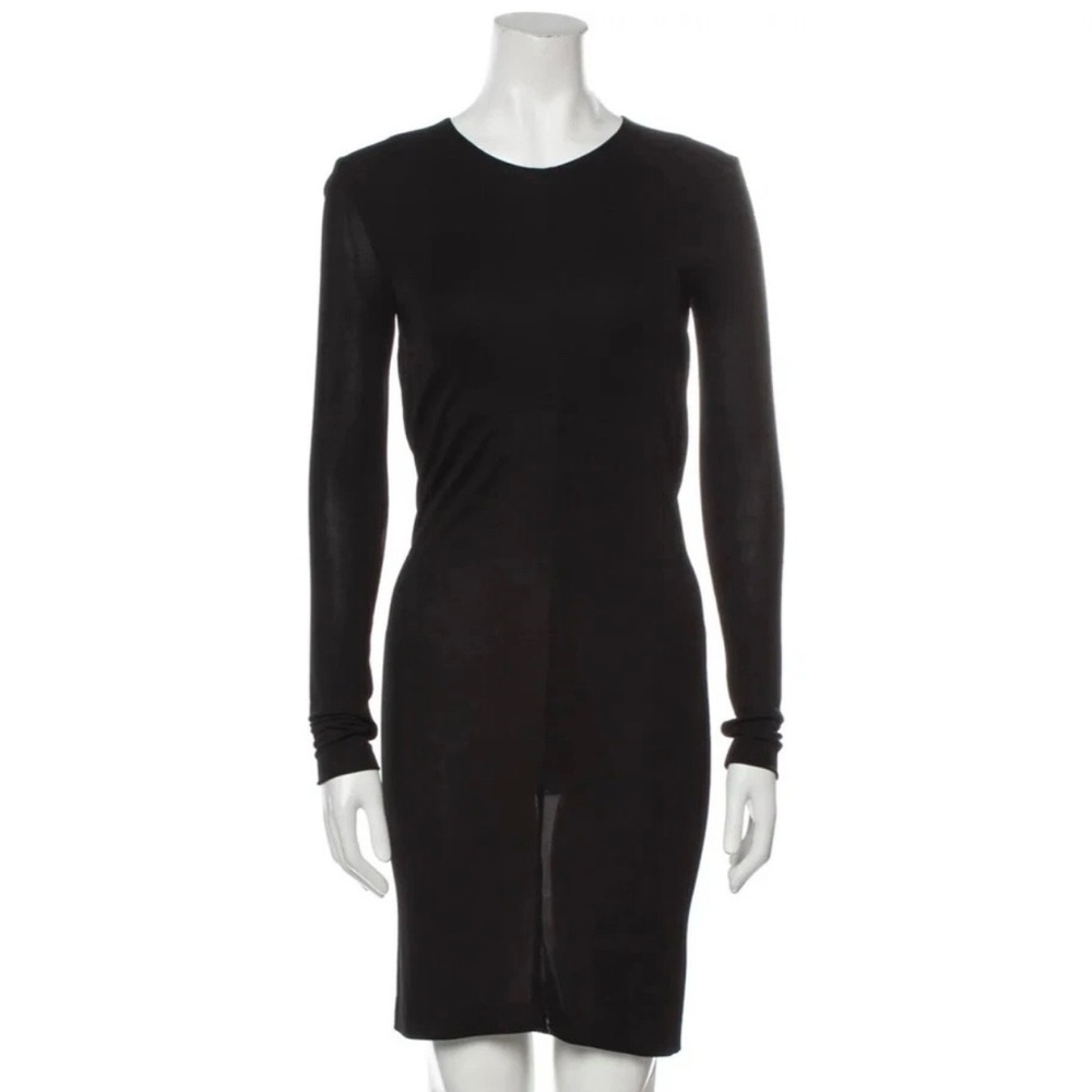 T by Alexander Wang Black Long-Sleeve Sheath Dress